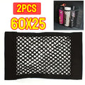 Car Back Rear Trunk Organizer Net Mesh Seat Elastic String Magic Sticker Universal Storage Bag Pocket Auto Put Paper Stowing Zpaxo 60x25-2PCS