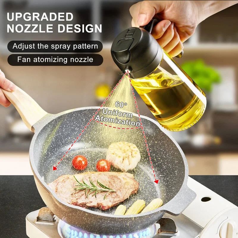 2in1 500ml Oil Sprayer Oil Spray Bottle Oil Tank BBQ Kitchen Baking BBQ Picnic Kitchen Tools for Businesses Zpaxo