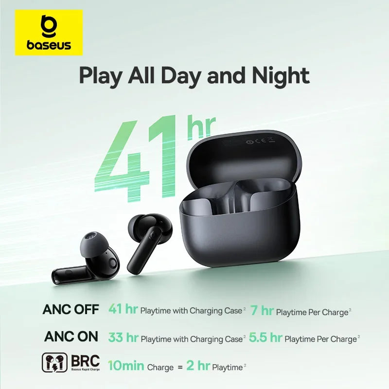 Baseus Bass EP10 NC 43dB Noise Cancelling ANC True Wireless Earbuds