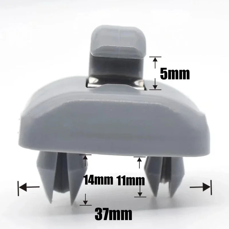 Audi Sun Visor Clip Hook Bracket 2-Pack Gray – 8U0857562A