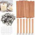 DIY Candle Making Kit - with Natural Wood Wicks, Metal Stands & Glue Dots for Crafting Zpaxo Default Title