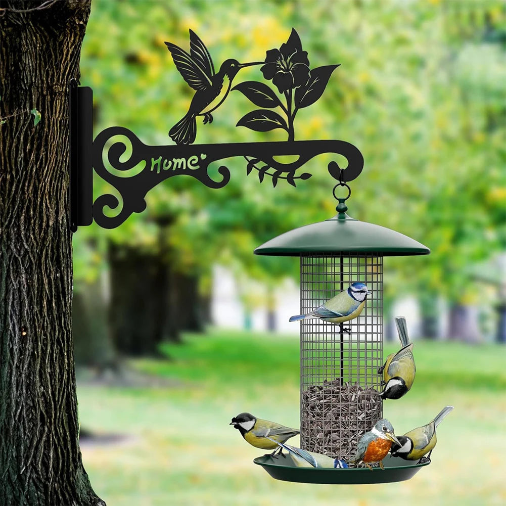 Aesthetic Wall Plant Hanger Bird Design Metal Hanging Bracket Flower