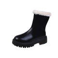 White Boots Women Winter 2023 Velvet Thickened Snow British Thick Zpaxo black 42 China Mainland