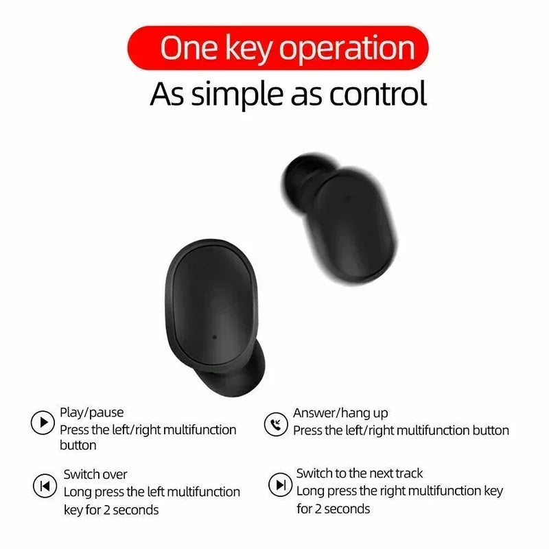 E6S Wireless Bluetooth Headset 5 2 Earphones LED Battery Display