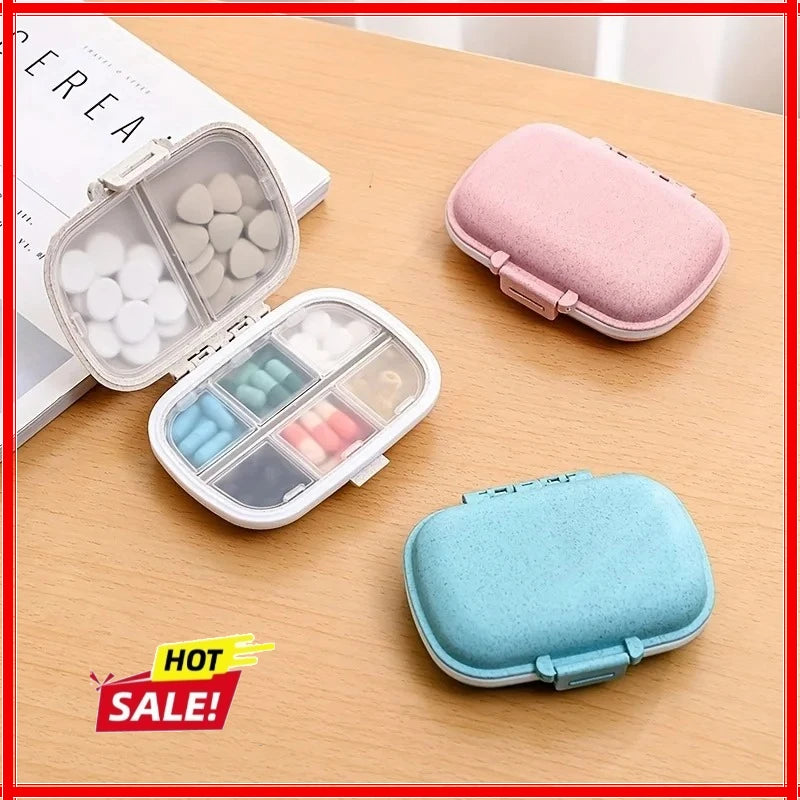 Mini 8-Grid Pill Box – Portable Travel Medicine Organizer Pill Organizer Zpaxo