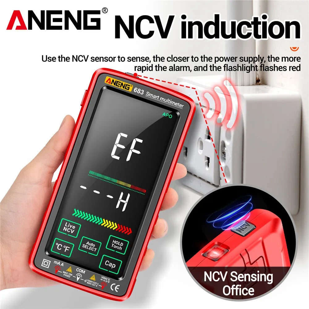 Professional Multimeter ANENG 683 AC DC Current Ammeter NCV Diode