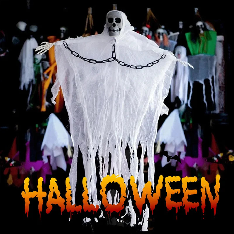 Weather-resistant Hanging Skeleton Ghost Outdoor Halloween Decor