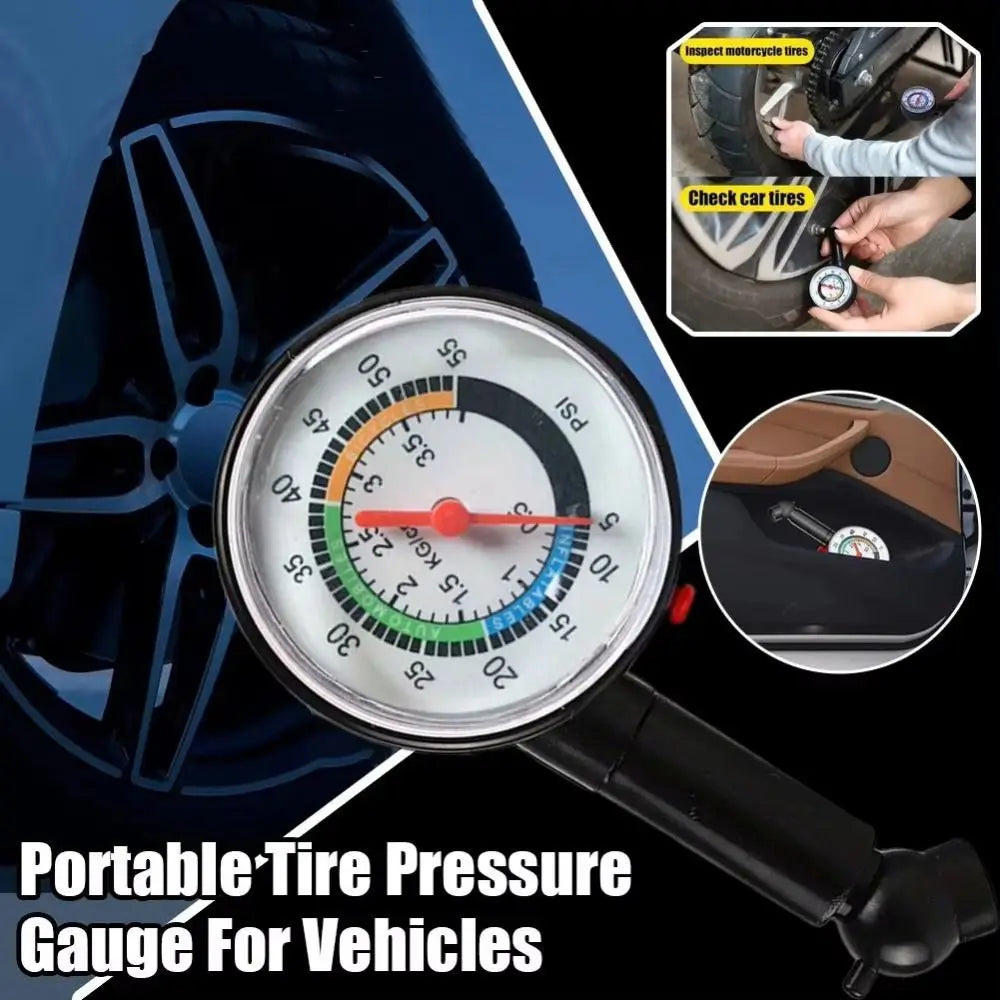 Analog Gauge Tire Pressure Dial Meter Precision Auto Inflation Zpaxo