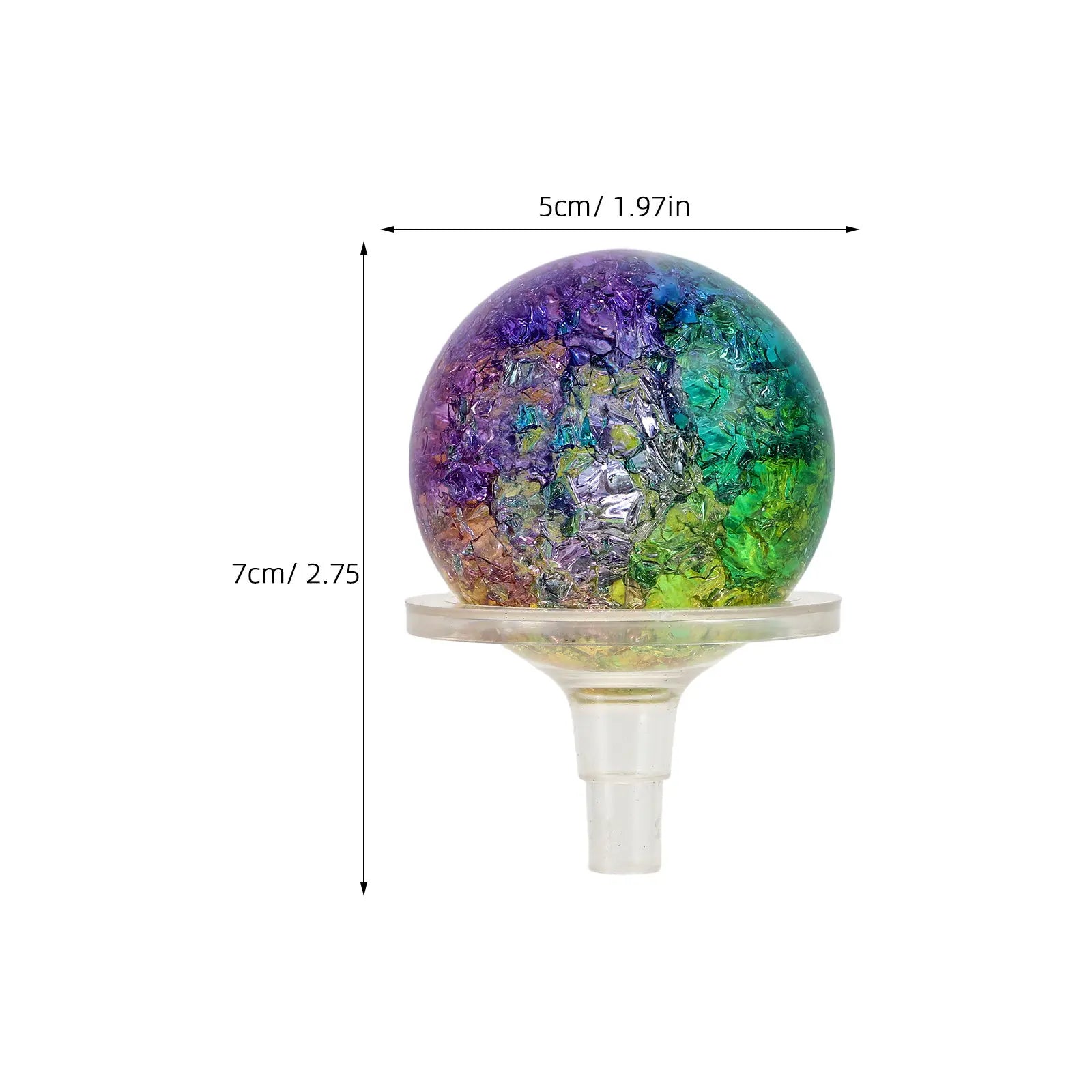 Ice Cracked Glass Decorative Ball Sphere Multi-purpose Crystal Globe