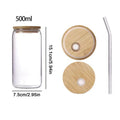 Bow Shape Glass Cup Lid Straw Cute Aesthetic Drinkware Iced Coffee
