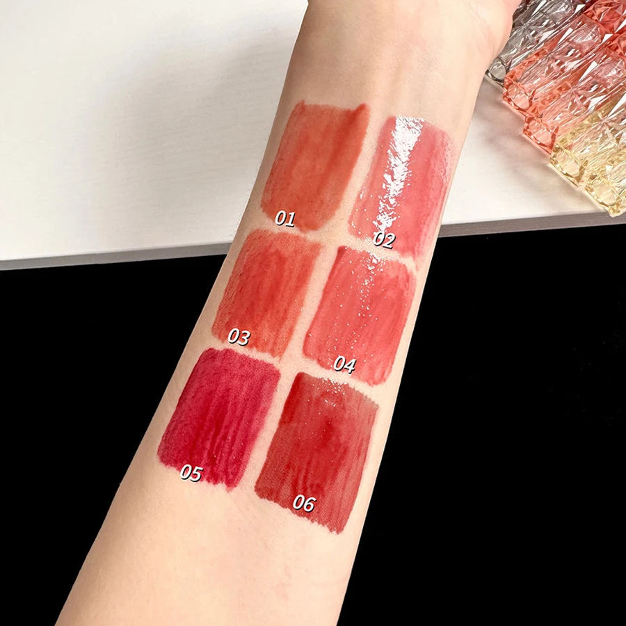 Lip Gloss Long-lasting Moisturizing Easy Halo-dyeing Waterproof Mirror Water Glass Lip Gloss Transparent Color Cosmetics Zpaxo