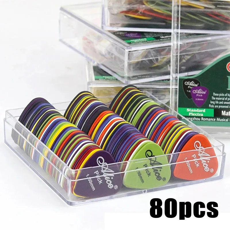 Guitar Picks Set 10/50/90 Pcs – Mixed Thickness 0.58–1.5mm