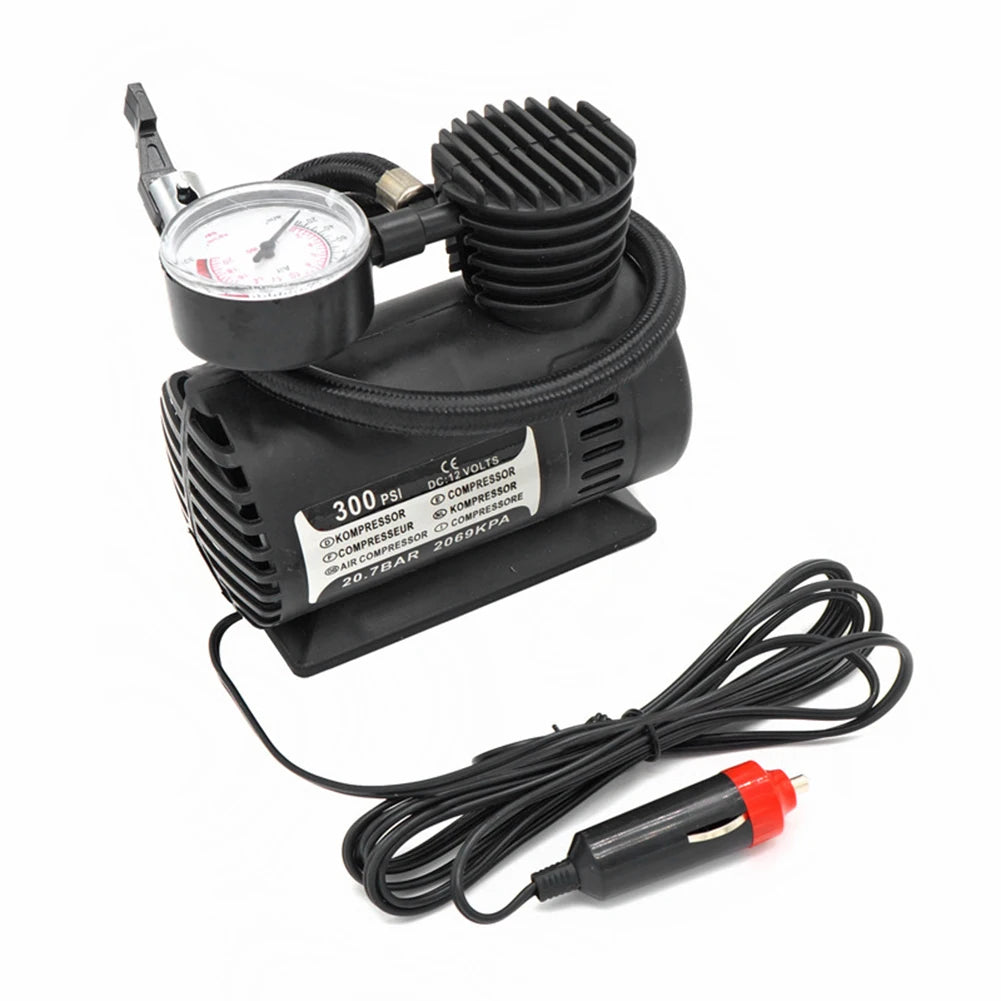 60W Car Air Compressor 12V–24V 300 PSI Portable Tyre Inflator