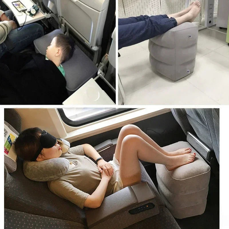 Inflatable Travel Footrest Pillow – Airplane, Car & Bus Inflatable Travel Footrest Zpaxo