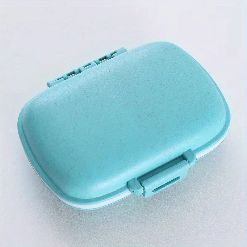 Mini 8-Grid Pill Box – Portable Travel Medicine Organizer Pill Organizer Zpaxo 1PC Blue