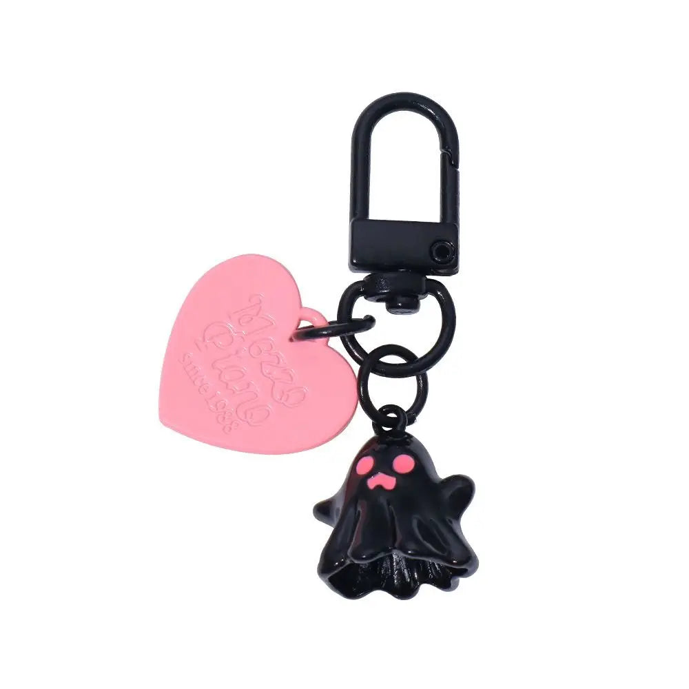 3pcs Fashion Cartoon Halloween Ghost Keychain Cute Funny Heart Phone Lanyard Ornaments Bag Hanging Car Keyring Key Decor Zpaxo