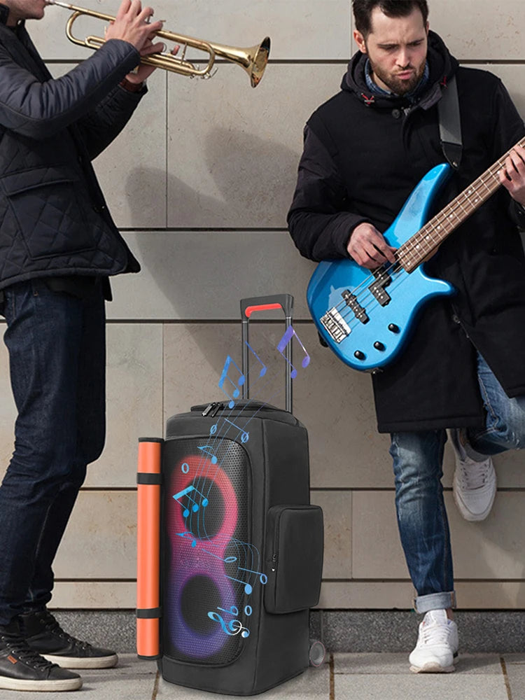 Portable Speaker Dust Case with Mic Pocket Double-Sided Speaker Storage Bag Speaker Carry Bag for JBL PARTYBOX 310/320 Accessory Zpaxo