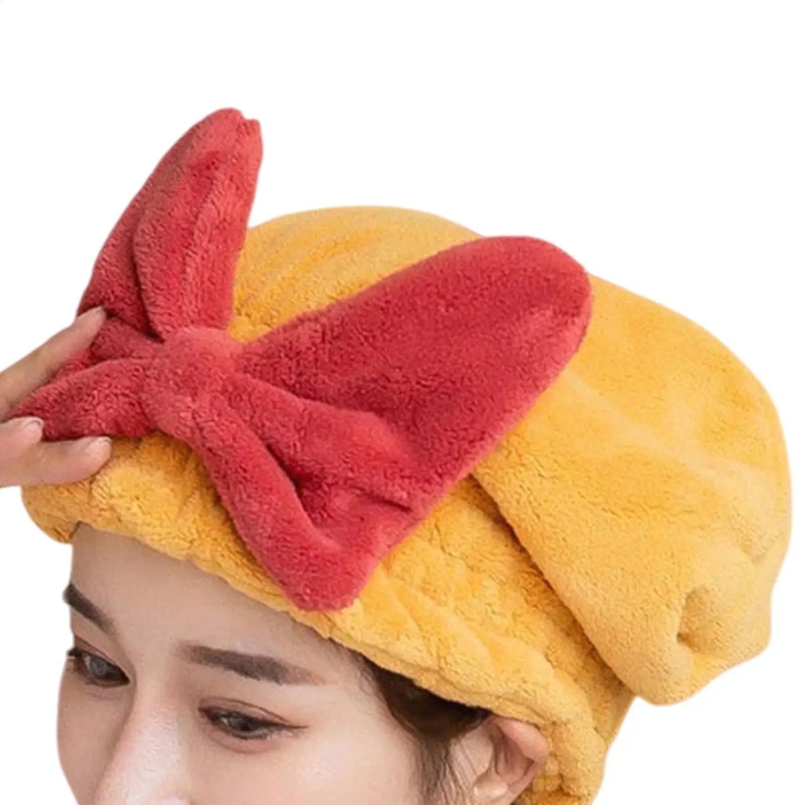Bow-Knot Hair Drying Towel Wrap Turban for Curly & Long Hair Hair Drying Turban Zpaxo