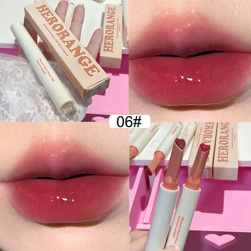 Mirror Glass Solid Lip Glaze Moisturizing Heart Shape Water Light Zpaxo 06