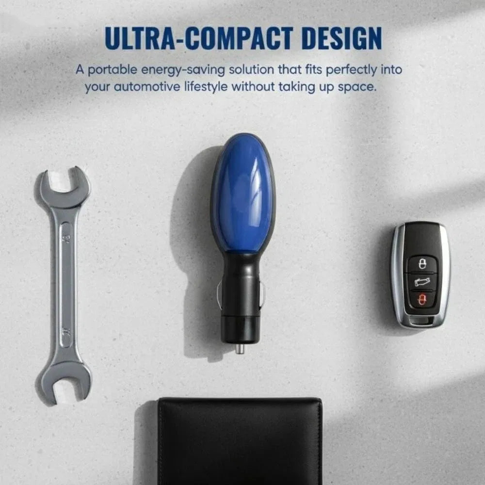 12 V Plug And Play Plug-and-Play Fuel Saver Universal Fit Portable Gas Saver Device Blue Fuel Saver Device Sync Drive Zpaxo