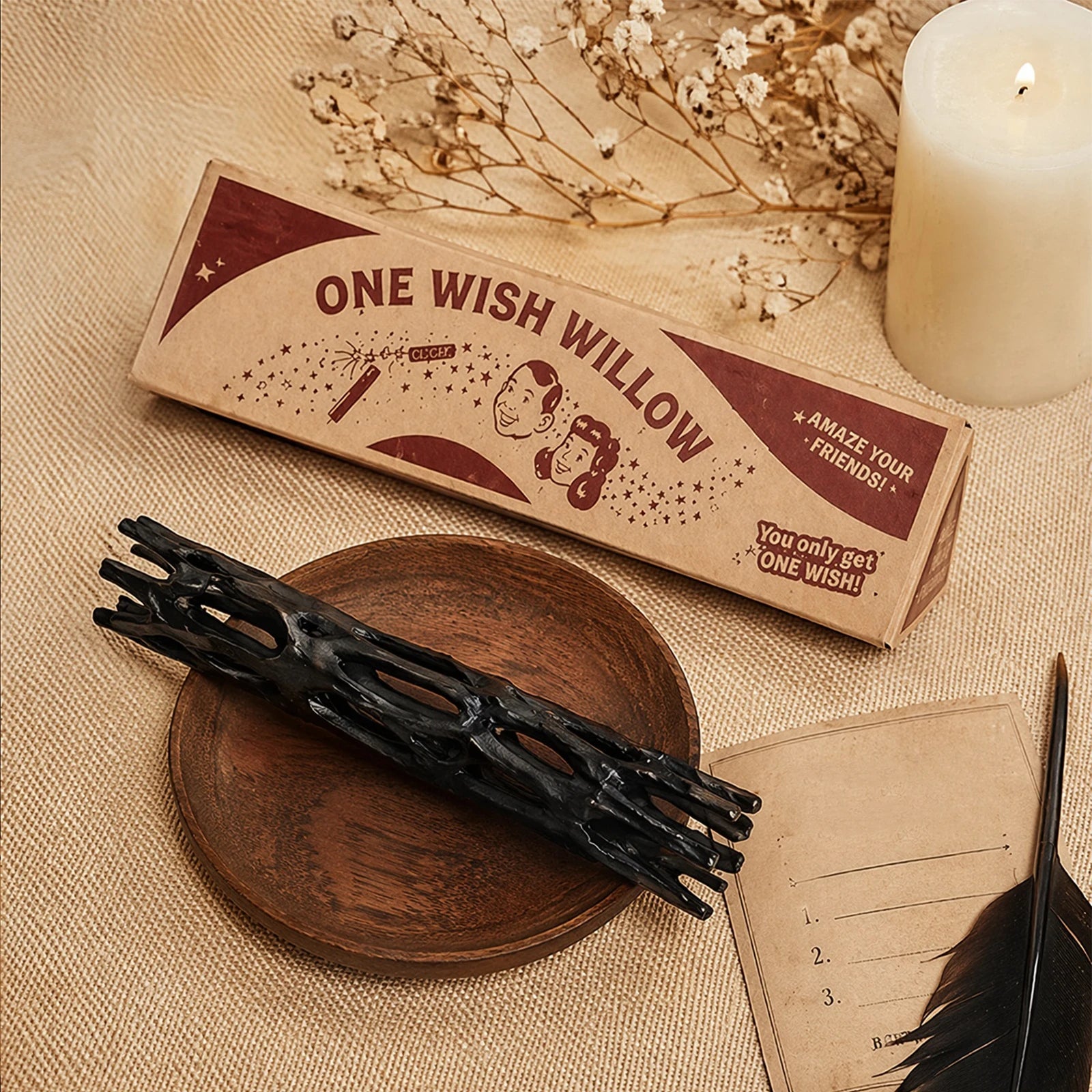 Black Willow Wood Wishing Stick Multi-purpose 3D Printing Figurines
