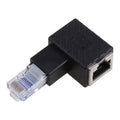 652F 90 Degree Right Left Up Down RJ45 Male Female Cat 5 6 Ethernet Zpaxo Left bend CN