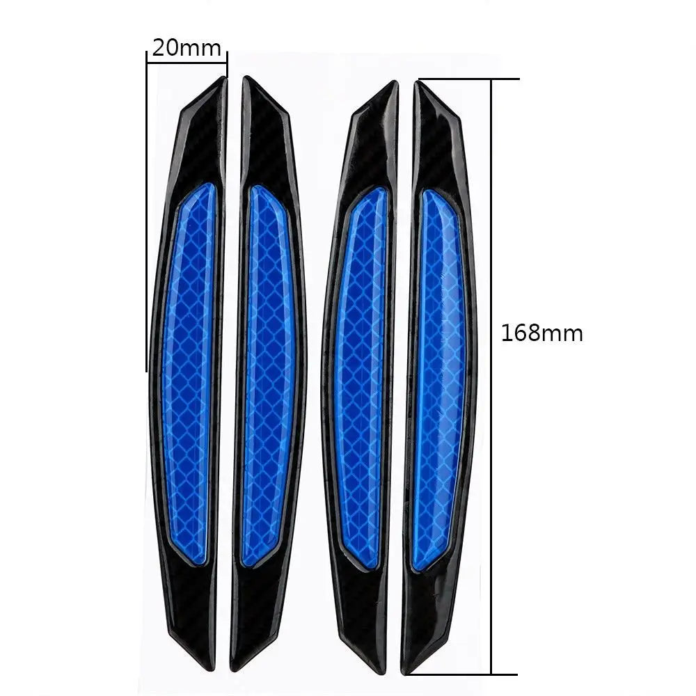 Stickers Carbon Fiber Safety Bumper Anti-collision Mark Automotive Safety Warning Stickers Reflective Strip Side Stickers Zpaxo