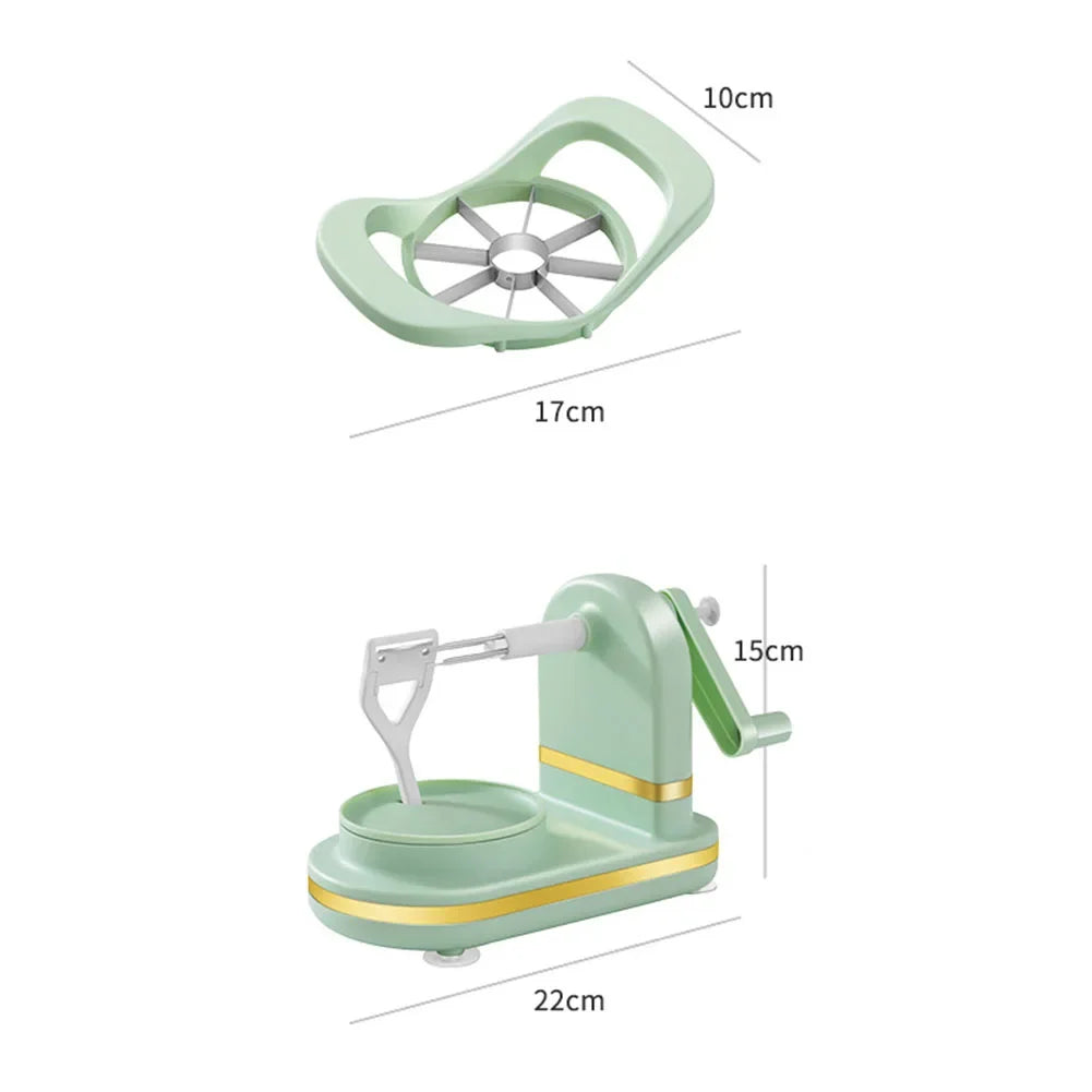 1 Apple Potato Peeler Versatile Fruit Slicing Machine Stainless Steel Zpaxo Green Set