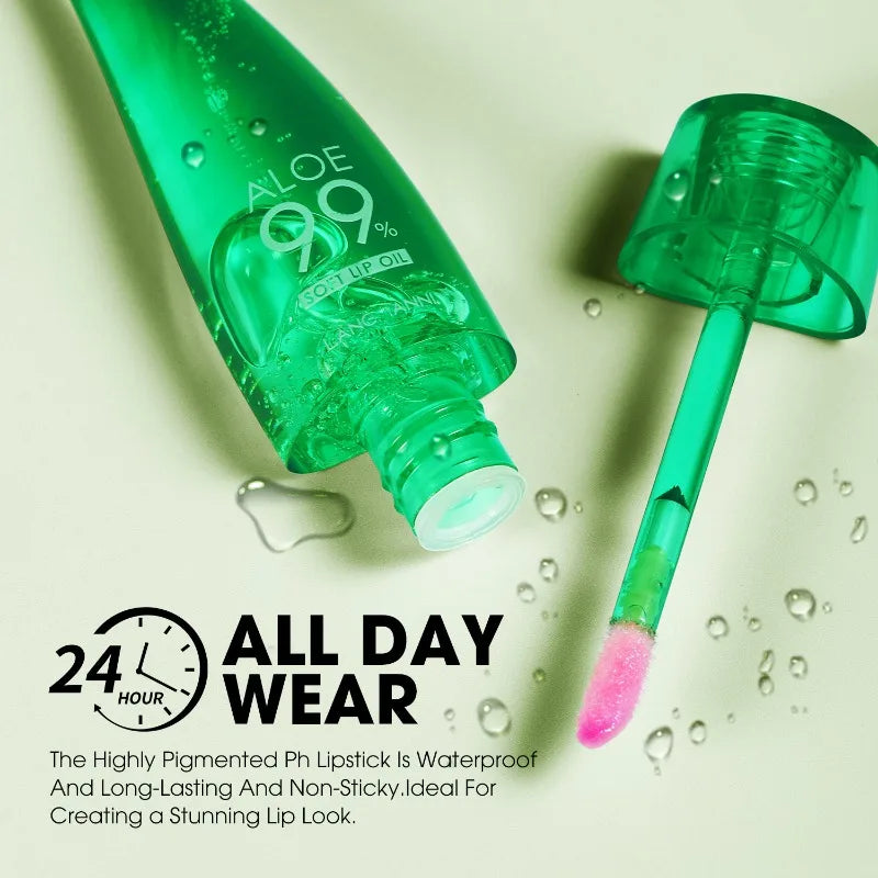 Aloe Vera Moisturizing Lip Gloss Temperature-changing Liquid Balm