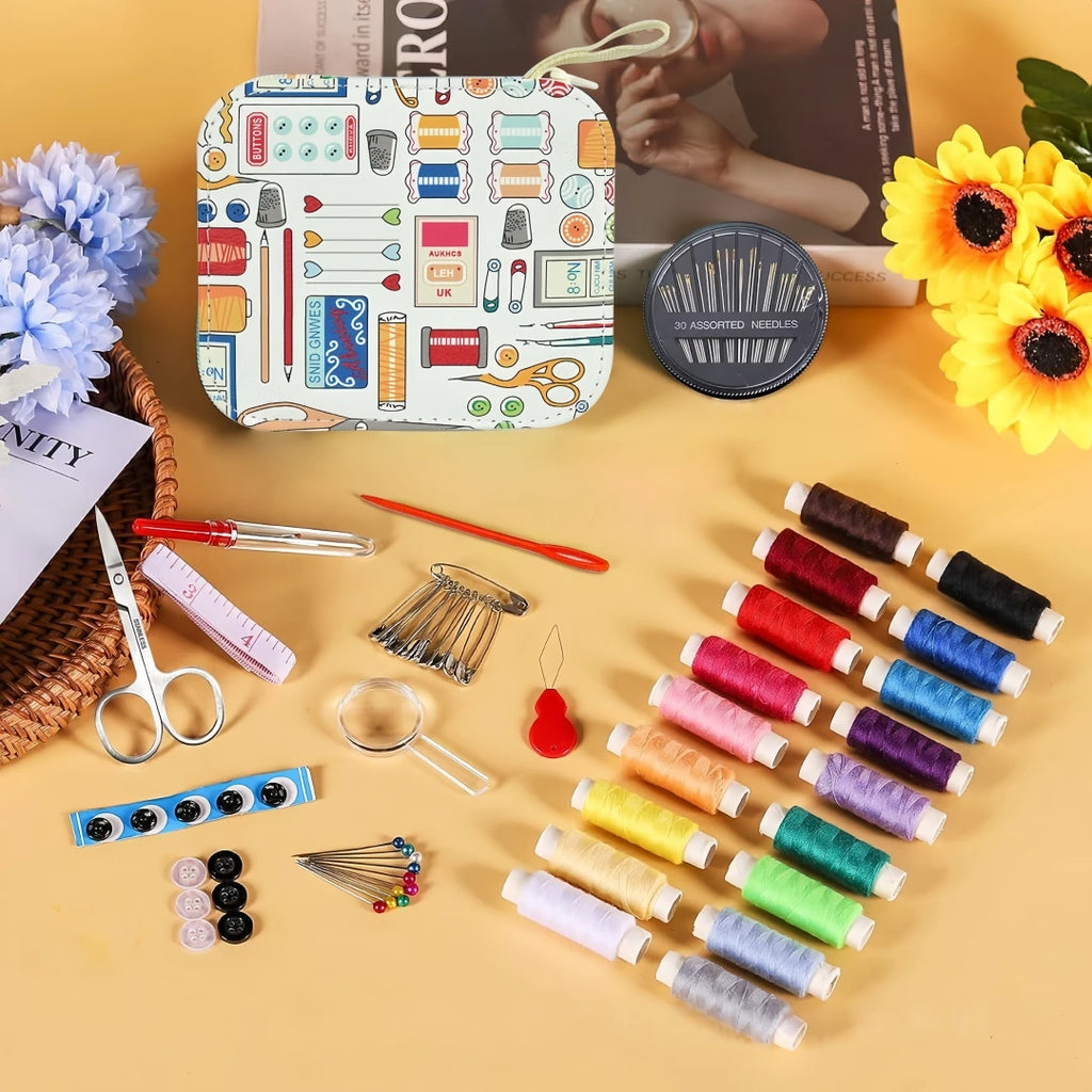 New Premium Sewing Supplies Set - Complete Sew Kit of Needle and Thread for Beginners Basic Home Hand Sewing Repair Kits Zpaxo