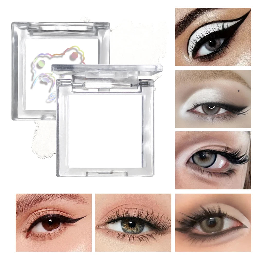 Long Lasting Matte highlights with eyeshadow tray - Shiny glitter for natural contours of all skin tones, orange and white Zpaxo