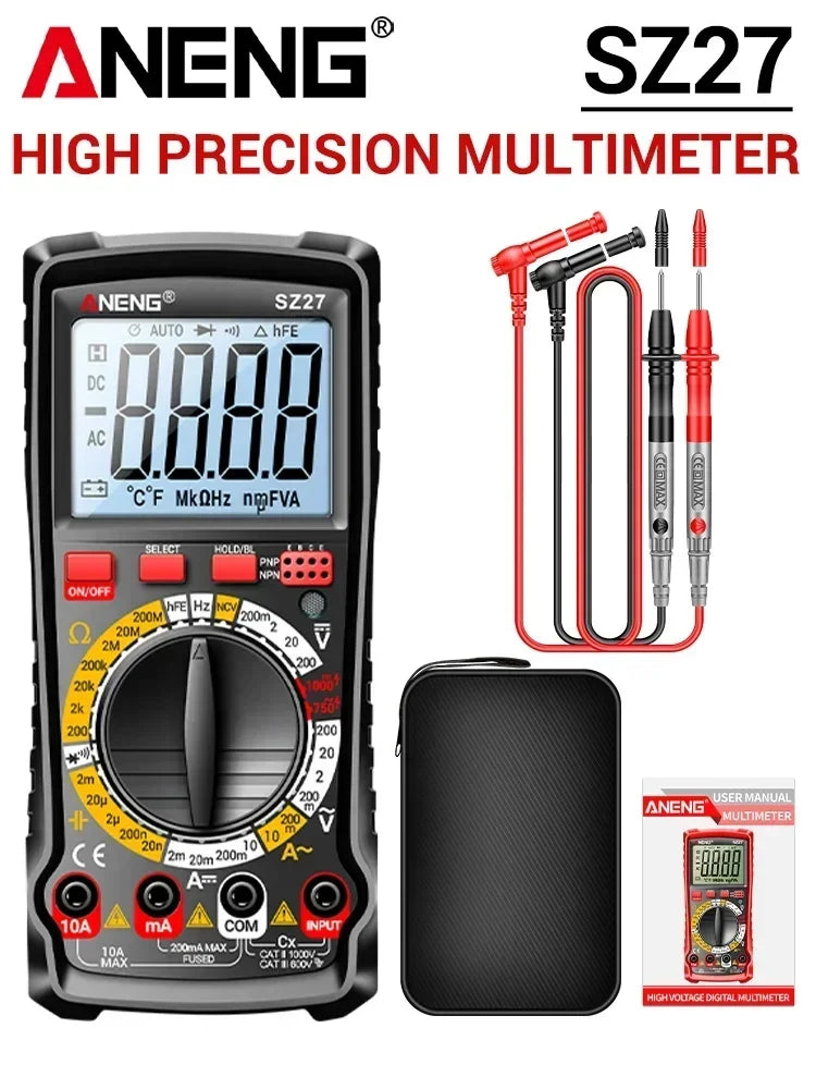 Multimeter ANENG SZ27 Digital AC DC Voltage Current Meter Hz Diode