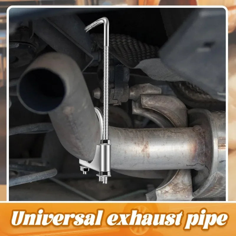 2.5" Exhaust Clamp with Hanger – Galvanized Muffler Clamp 2-Pack