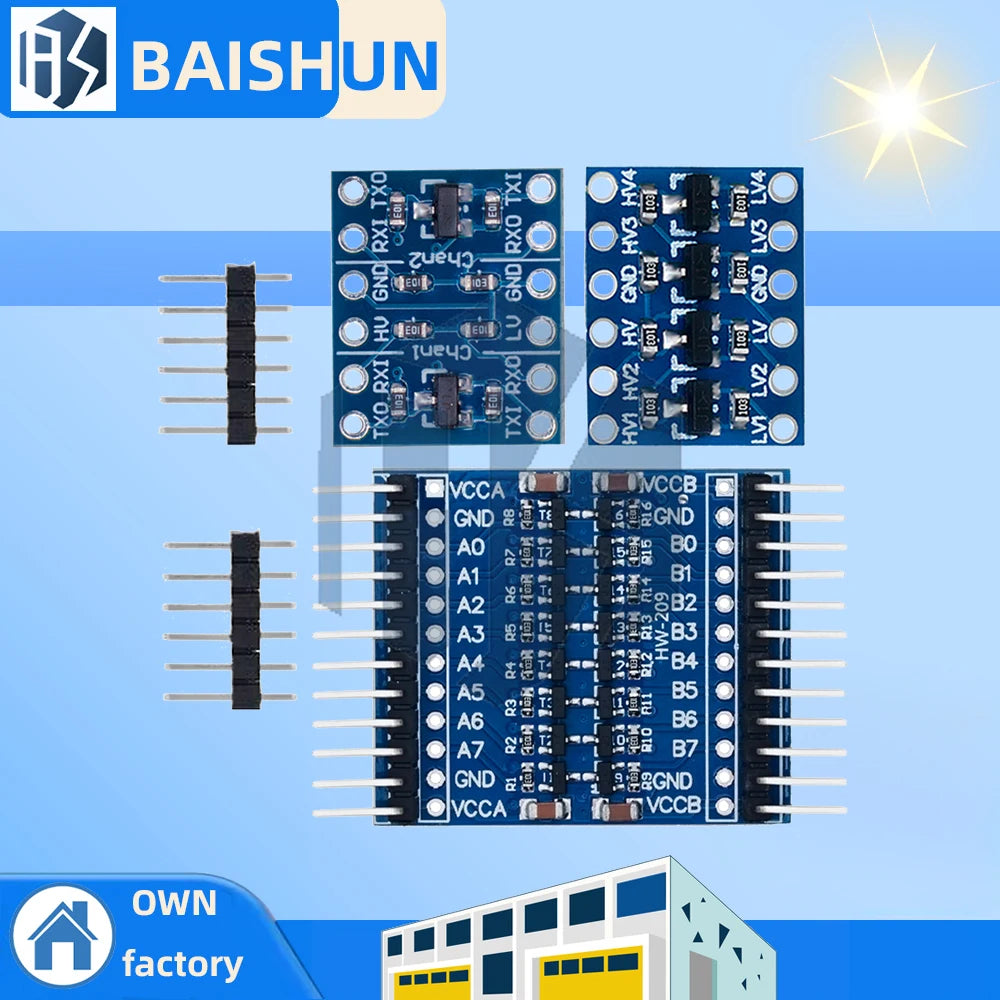 Bi-Directional Logic Level Converter Module 3.3V 5V I2C for Arduino, 2/4/8 Channels 1-10Pcs Zpaxo
