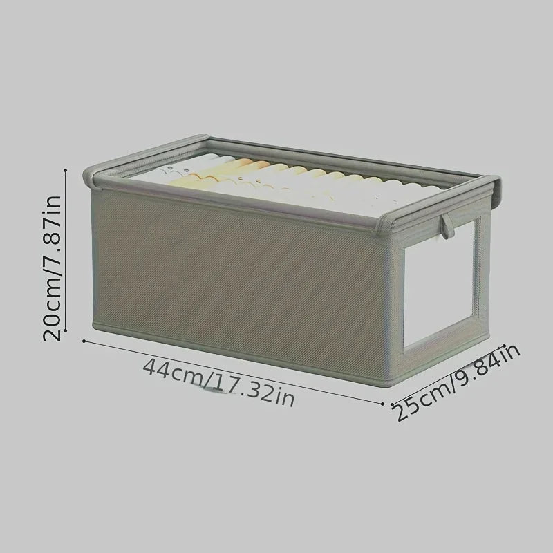 Visible Wardrobe Storage Organizers Cabinet Drawer Clothes Storage Box for T-Shirts Jeans Underwear Pants Organizer Box Zpaxo grey Extra Large