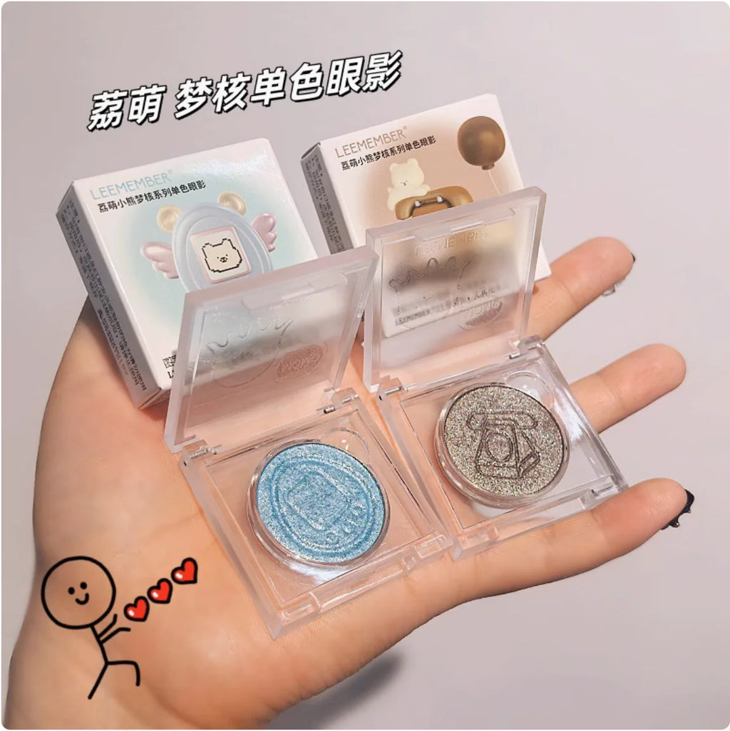 LEEMEMBER Eye Shadow MOMO Dream Core Series Monochrome Eyeshadow Pearlescent Fine Makeup Cosmetics Zpaxo