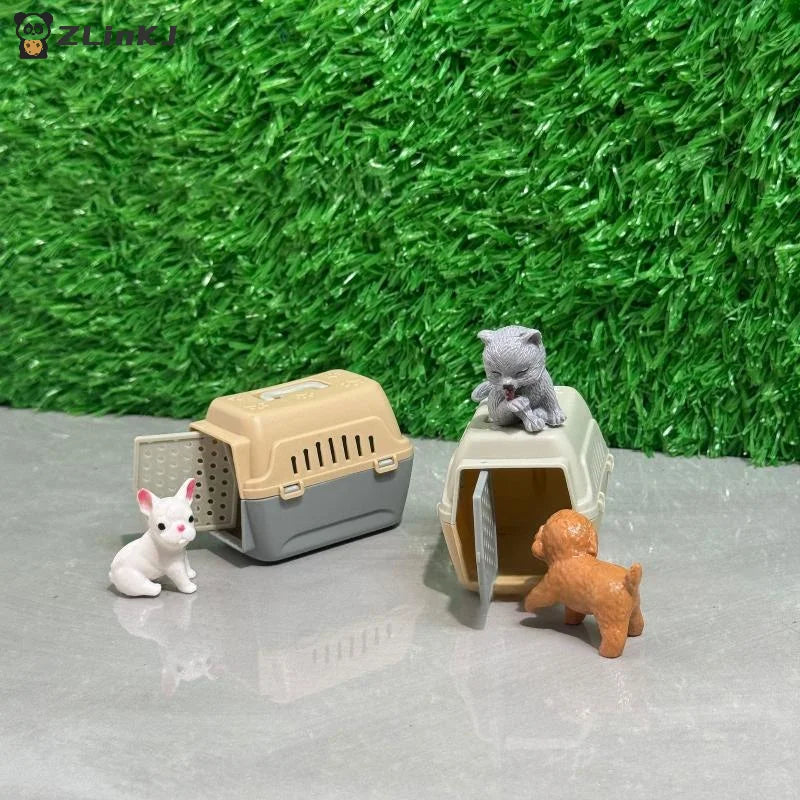 2 Realistic Mini Dog Cat Cage Door Miniature Dollhouse Pet House Doll Zpaxo