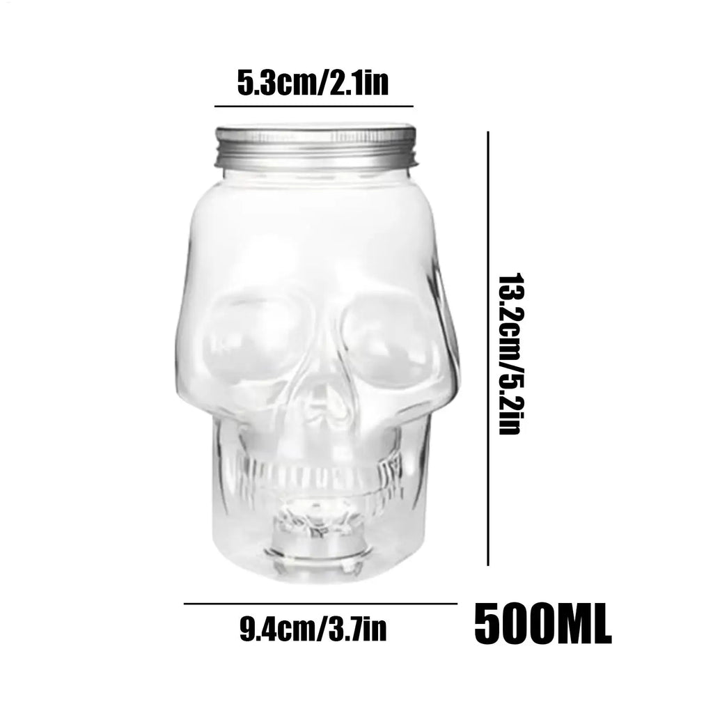 Skull Jars Reusable Spooky Decor Lid Salt Container Home Bathroom