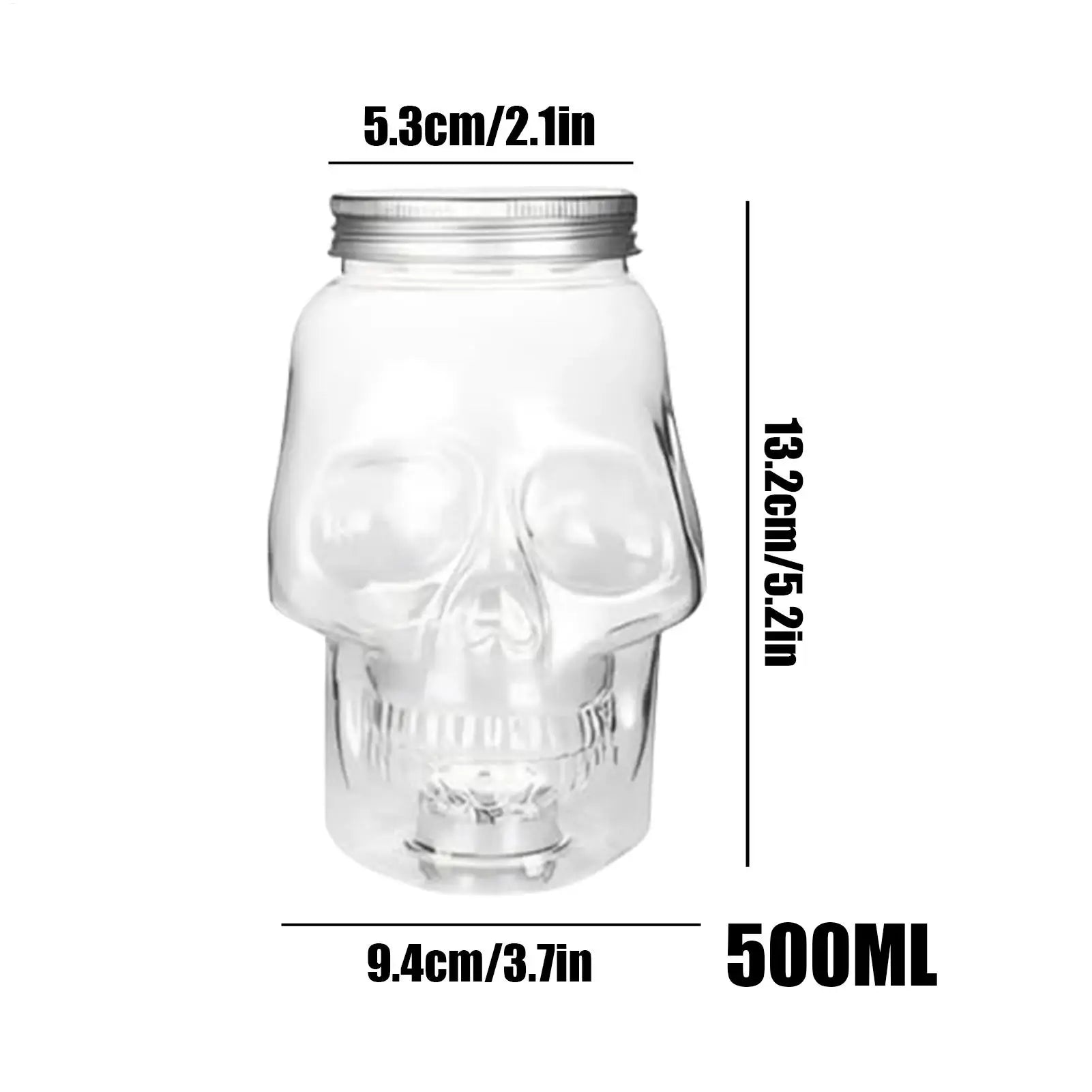 Skull Jars Reusable Spooky Decor Lid Salt Container Home Bathroom