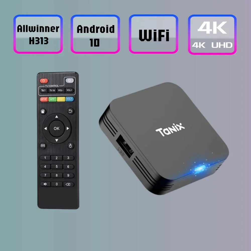 Tanix Tx1 TV Box Wifi 4K HDR Android10 USB Mini Portable Video Movice Zpaxo