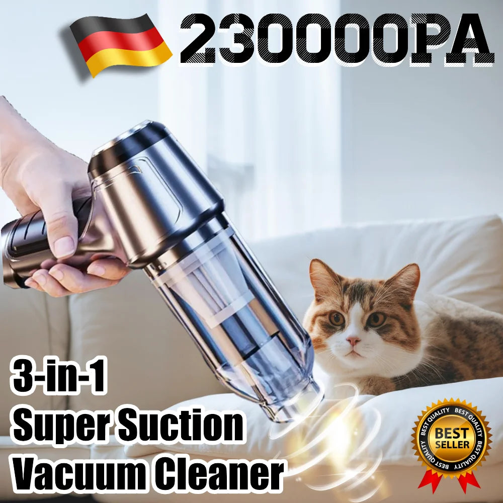 Car Vacuum Cleaner Strong Suction Cleaning Mini Machine Wireless Portable Handhled Blower Machine Air Duster for Home Appliances Zpaxo