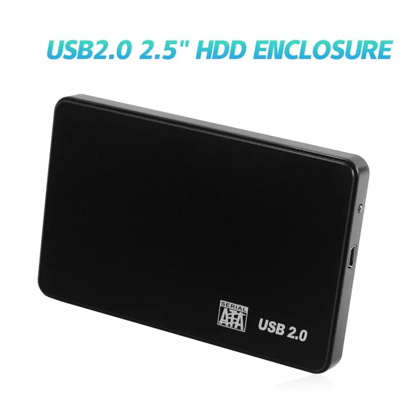USB 2 0 HDD External Hard Drive Case Plastic SATA Enclosure SSD Speed Zpaxo