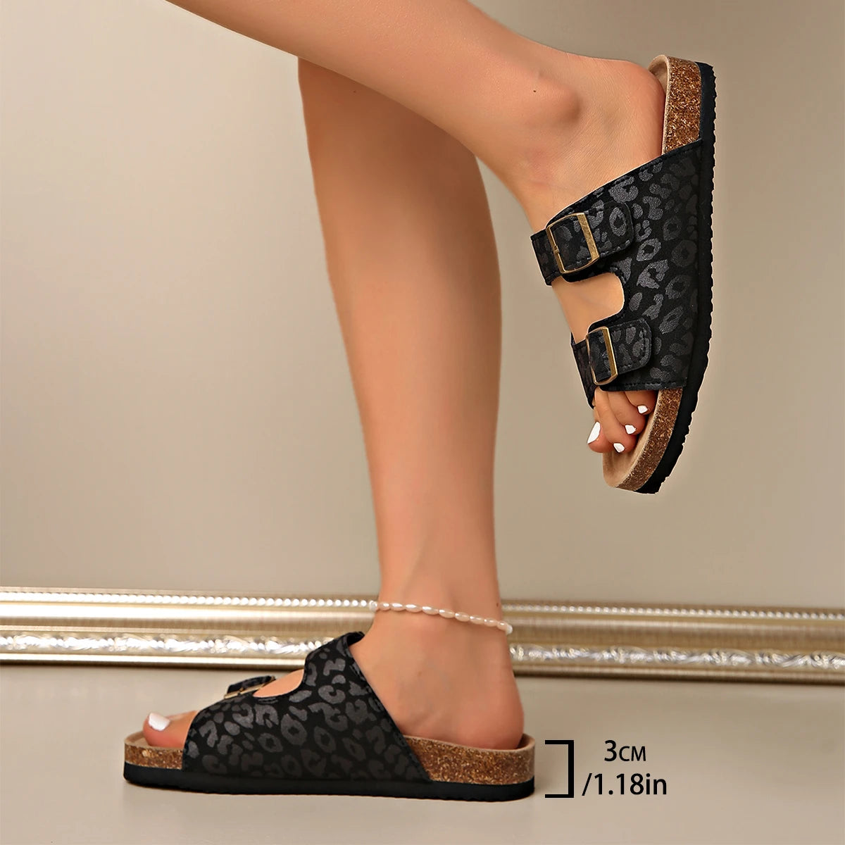 Leather Cork Women's Shoes Ox Velvet 2025 Spring Summer Casual