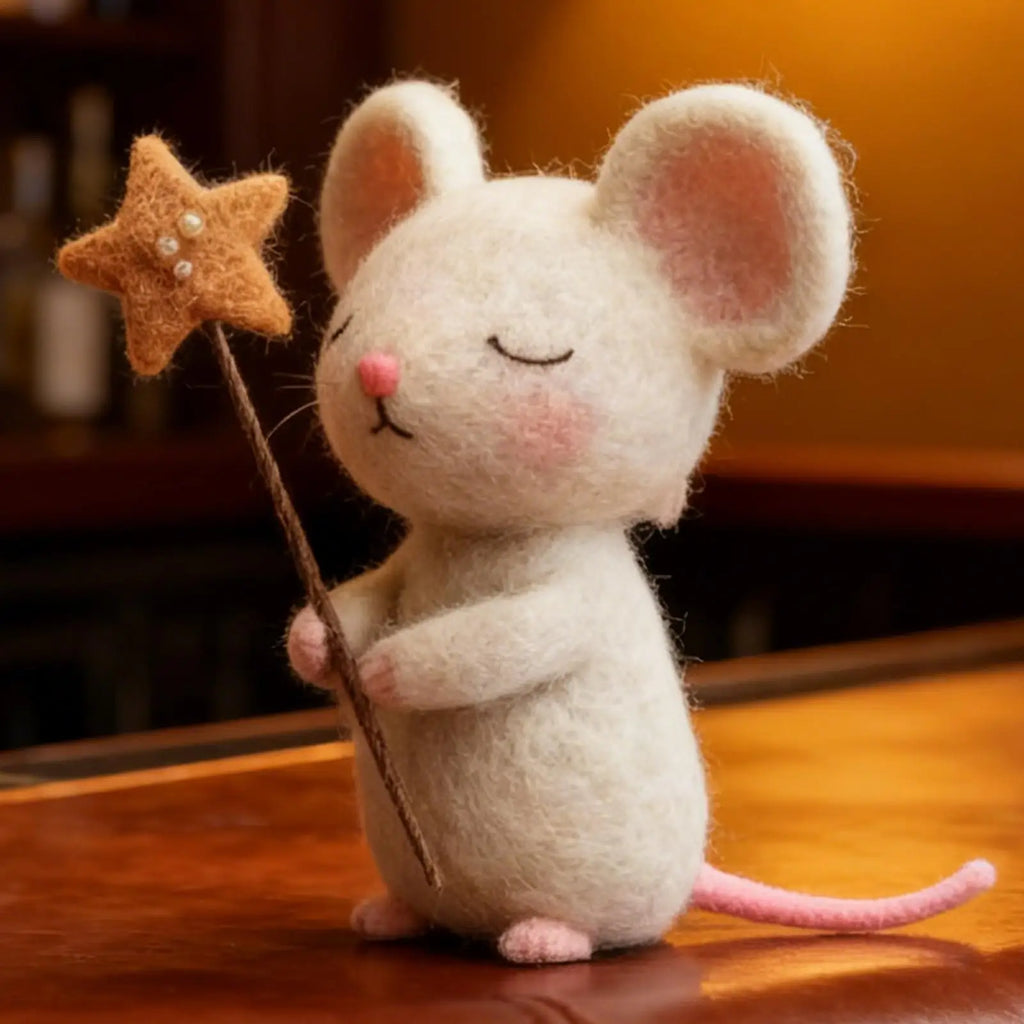 Felt Mice Toy Cute Tabletop Decor Easter Holiday Home Fireplace