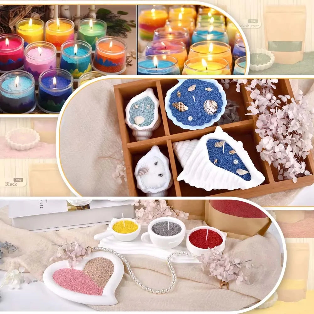 50g Colorful Sand Wax & Ice Flower Wax – DIY Candle Making Candle Making Wax Zpaxo