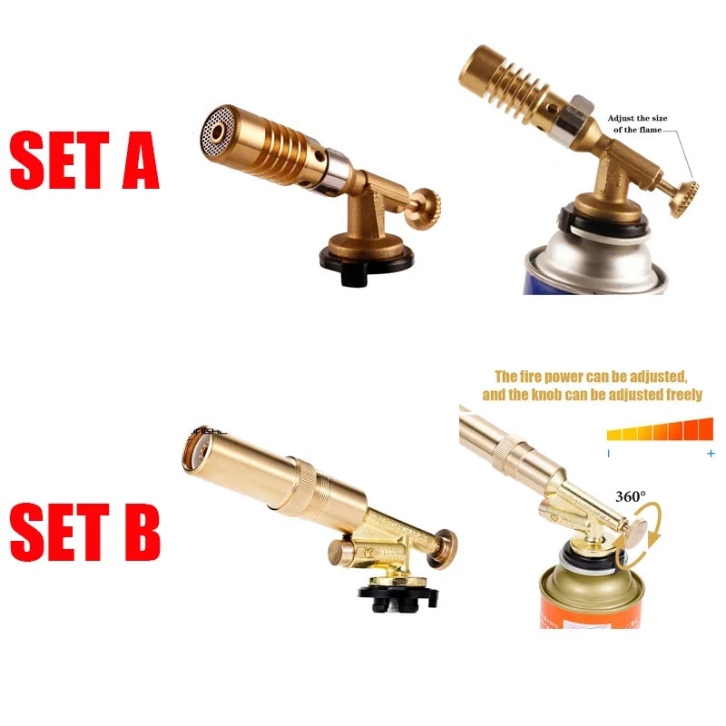 Welding Torch Gas Burner Flame Gun Temperature Brass Copper Brazing