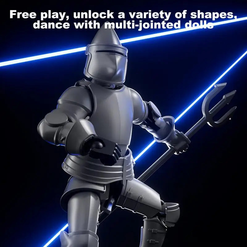 3D Printed Toy Figure Decorative Desk Crafts Multi-Jointed Robot Action Figure Collectible Action Figure for Collectors Desktop Zpaxo