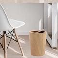 Wood Trash Can Wastebasket Decorative Japanese Garbage Bin Room Zpaxo Wood Color