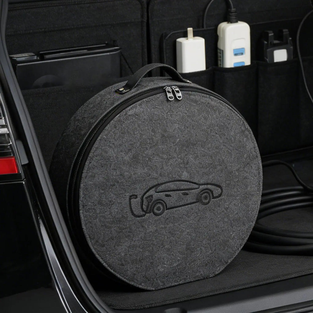 New Energy Vehicle Charging Gun Storage Bag Portable EV Charger Cable Bag Waterproof Auto EV Charging Jumper Storage Bag Zpaxo