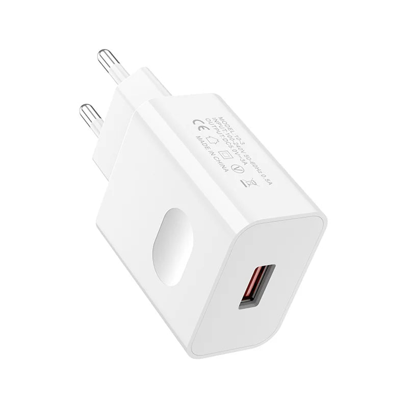 Portable USB Wall Charger – Fast 2A Travel Power Adapter USB Wall Charger Zpaxo EU Plug